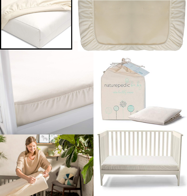 Naturepedic Organic Waterproof Crib Mattress Pad, Skin Friendly, Breathable & Absorbent Crib Mattress Protector - Removable Protector Pad for Baby and Toddler Beds - Fitted for Standard Baby Crib Size