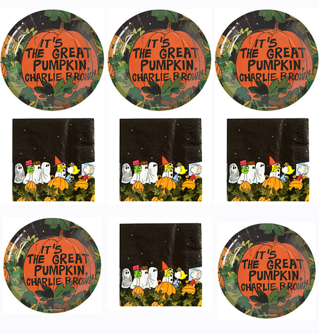 Snoopy Halloween The Great Pumpkin Party Supplies for 16 People (SET 1 Dessert for 16)