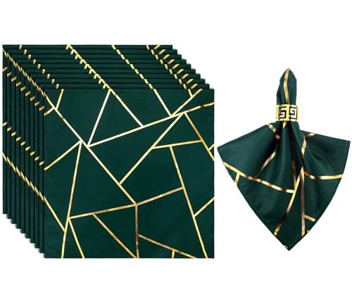 Black Table Cloth Green Napkins Gold: Elevate Your Dining Experience